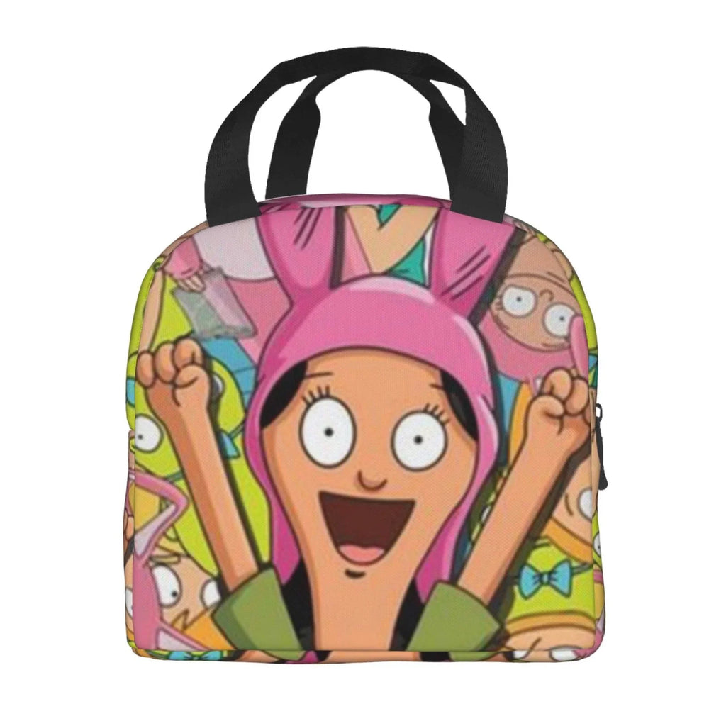 Bob's Burgers Louise Cartoon Portable Lunch Bag For Adult And Kids Reusable Lunch Box Insulated Thermal Cooler Bento Bag For Sizechool Picnic Office