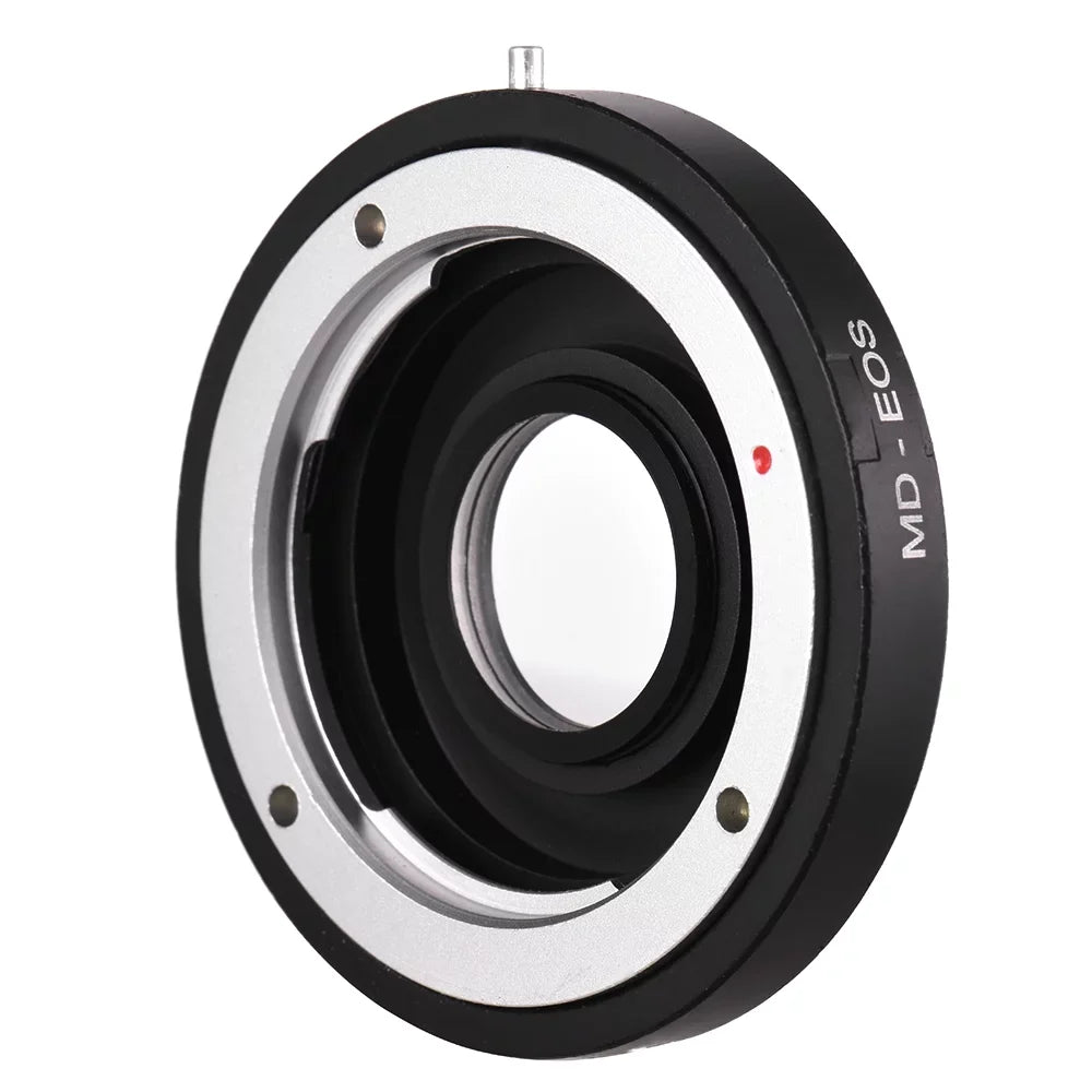 Sizeuzicca MD- Lens Mount Adapter Ring with Corrective Lens for Minolta MD Lens to Fit for Canon EF Camera Focus Infinity