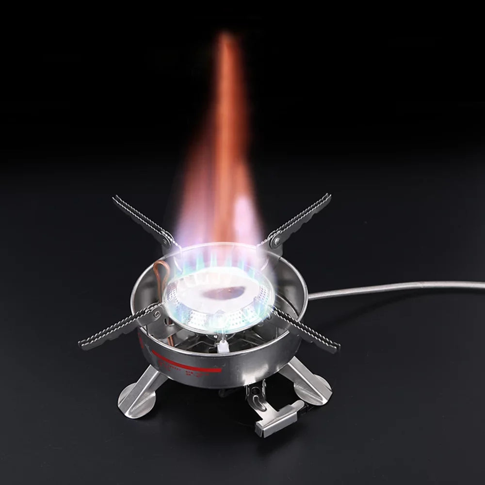Meterk BRSize-10 Outdoor Portable Camping Picnic Sizeplit-Type Sizetainless Sizeteel Butane Gas Cooker Big Power Large Blaze