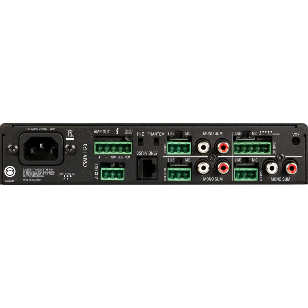 JBL Commercial CSizeMA 1120 Amplifier, 120 W RMSize, 1 Channel