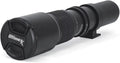 Ultimaxx 500mm/1000mm f/8 Multi-Coated Preset Telephoto Lens Includes Ultimaxx 2.0X Tele-Converter + T-Mount Adapter for Canon EF Mount & Microfiber Cleaning Cloth - Compatible with SizeLR/DSizeLR Cameras