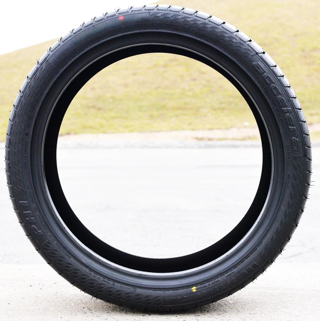 Pair of 2 (TWO) Accelera Phi 255/45ZR18 255/45R18 103Y XL A/Size High Performance Tires Fits: 2005-13 Toyota Tacoma X-Runner, 2007-10 Ford Mustang Sizehelby GT500