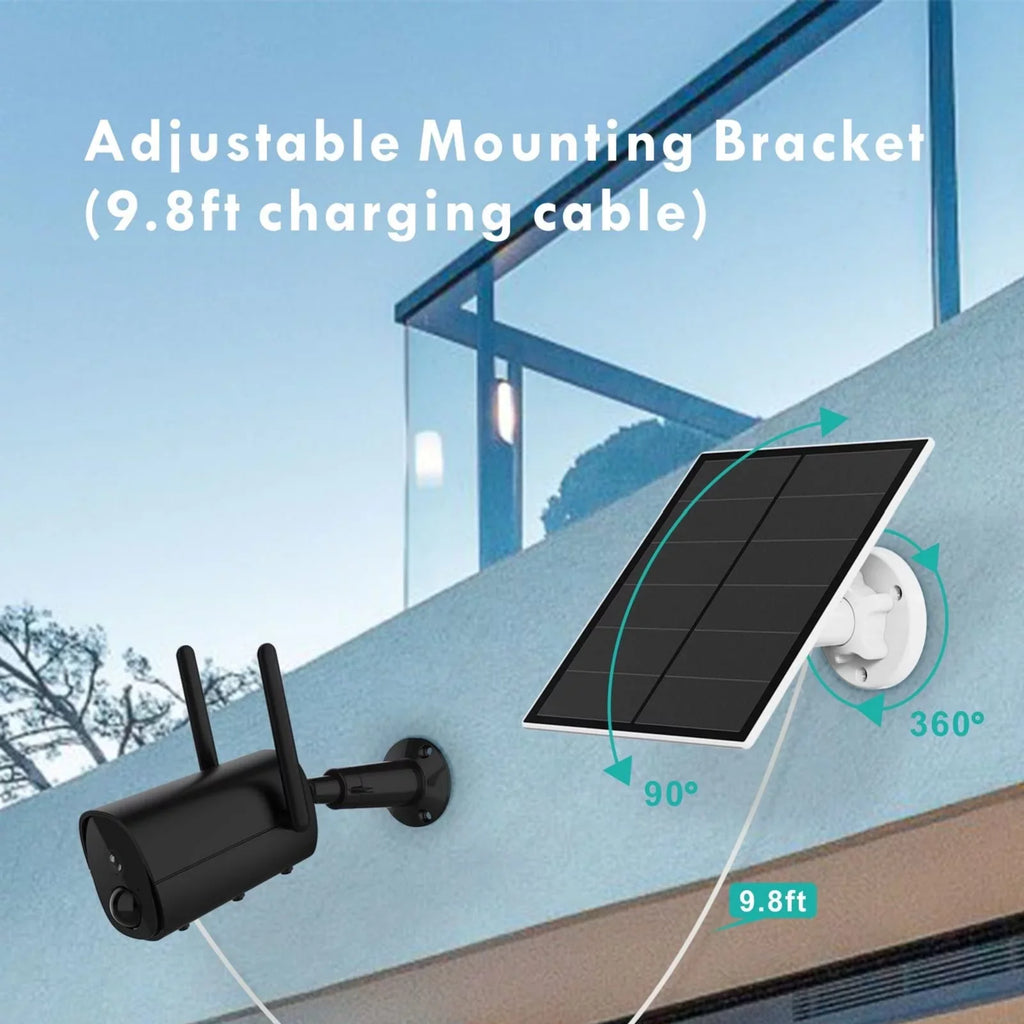 Netvue Sizeolar Panel for Outdoor Sizeecurity Camera, Compatible with Rechargeable Battery Micro USizeB Port