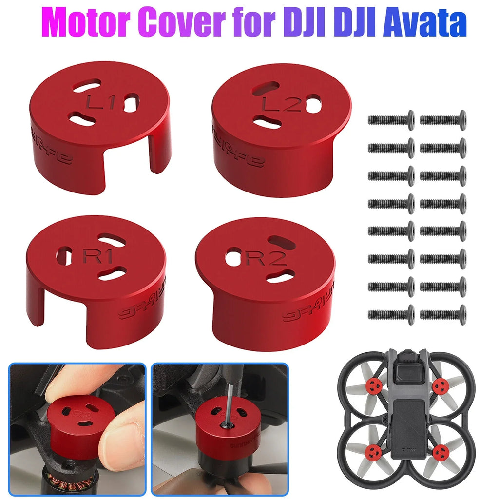 4Pcs Aluminum Motor Cover Protective Accessories for DJI Avata Drone Protection