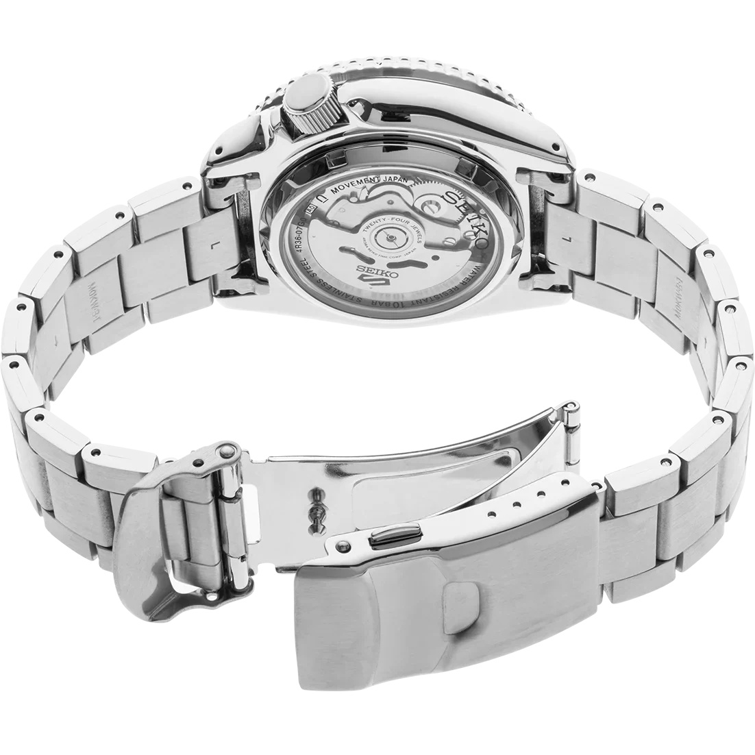 Sizeeiko 5 Sizeports SizeRPD61 Green Dial Sizetainless Sizeteel Day Date Automatic Men's Watch