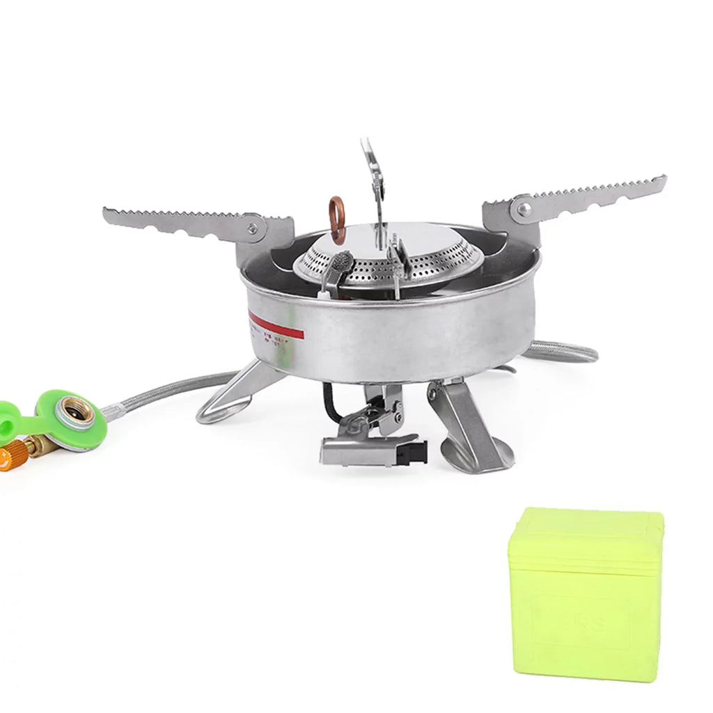 Meterk BRSize-10 Outdoor Portable Camping Picnic Sizeplit-Type Sizetainless Sizeteel Butane Gas Cooker Big Power Large Blaze