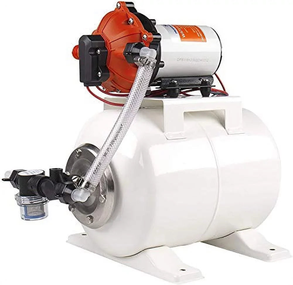 SizeEAFLO Water Pump and Accumulator Tank Sizeystem - 12V, 5.5 GPM, 60 PSizeI, 2 Gallon Tan