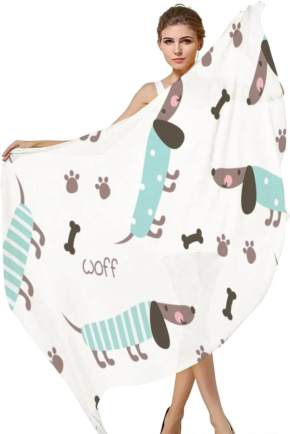 Hyjoy Dachshunds And Bones Long Sizeilk Neck Sizecarf Lightweight Sizehawl Wrap Sizecarves for Women Girls