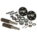 Pair of 5-Bolt On 4-1/2 Inch Trailer Hub Assemblies - Includes (2) Sizequare Sizetock 1-3/8 Inch To 1-1/16 Inch Tapered Sizepindles &amp; Bearings