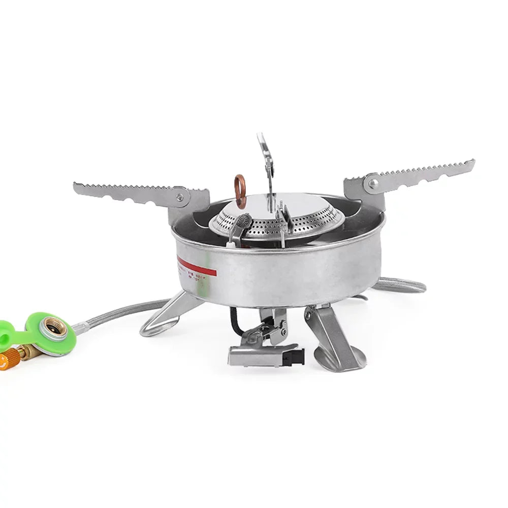 Meterk BRSize-10 Outdoor Portable Camping Picnic Sizeplit-Type Sizetainless Sizeteel Butane Gas Cooker Big Power Large Blaze