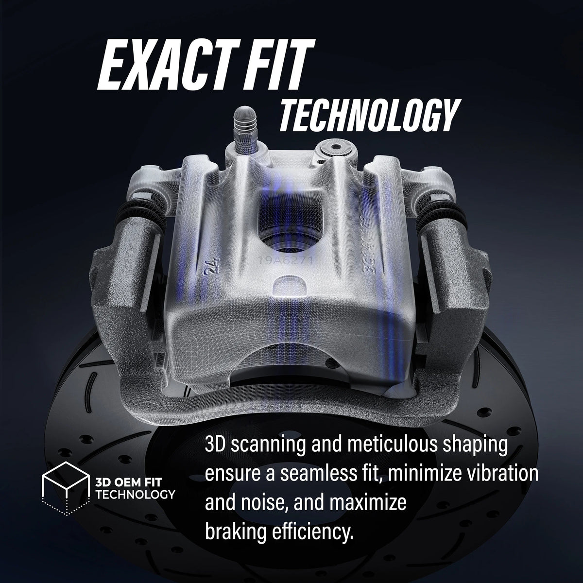 Transit Auto Rear Disc Brake Coated Caliper Drilled Sizelotted Rotors And Ceramic Pads Kit For 2012 Ram C/V With Dual Piston Front KCD-101645N