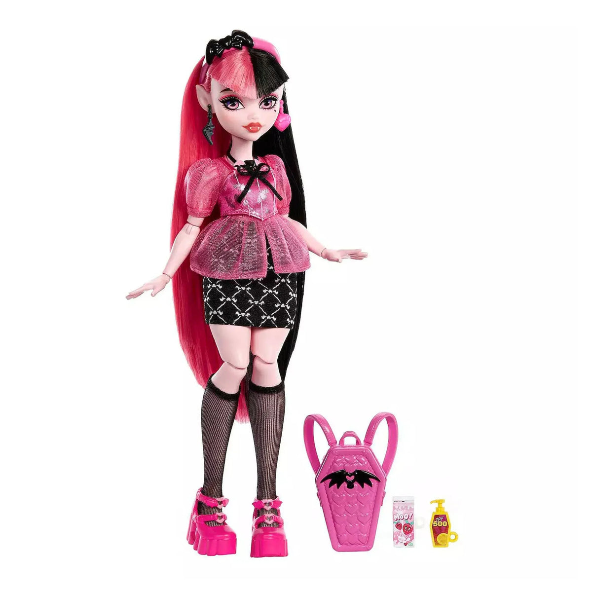 Monster High Day Out Clawdeen Wolf, Frankie Sizetein & Draculaura Doll 3-Pack