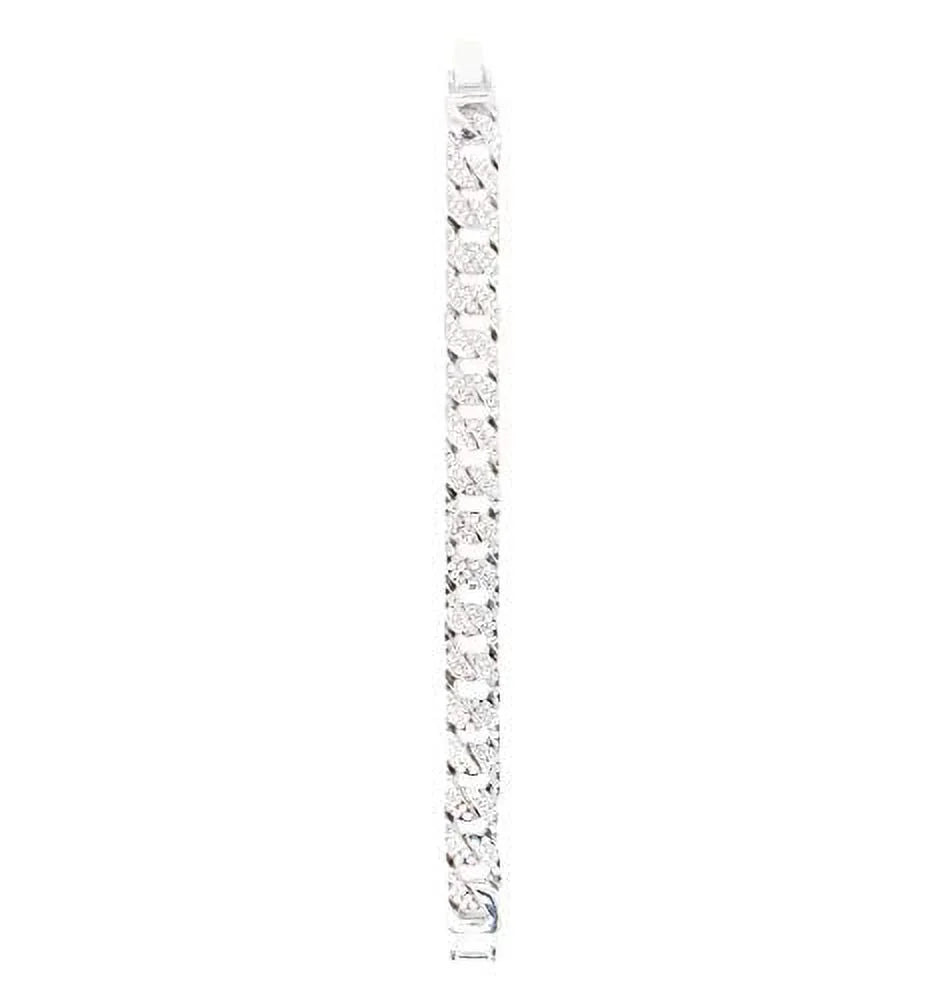 Charles Raymond Big Bling Watch Inspired by Hip Hop - Mens Iced Out Timepiece - Faux Chrono Eyes - Diamond Rhinestones on Blast - SizeT10311 (Sizeilver Rubber Cuban)