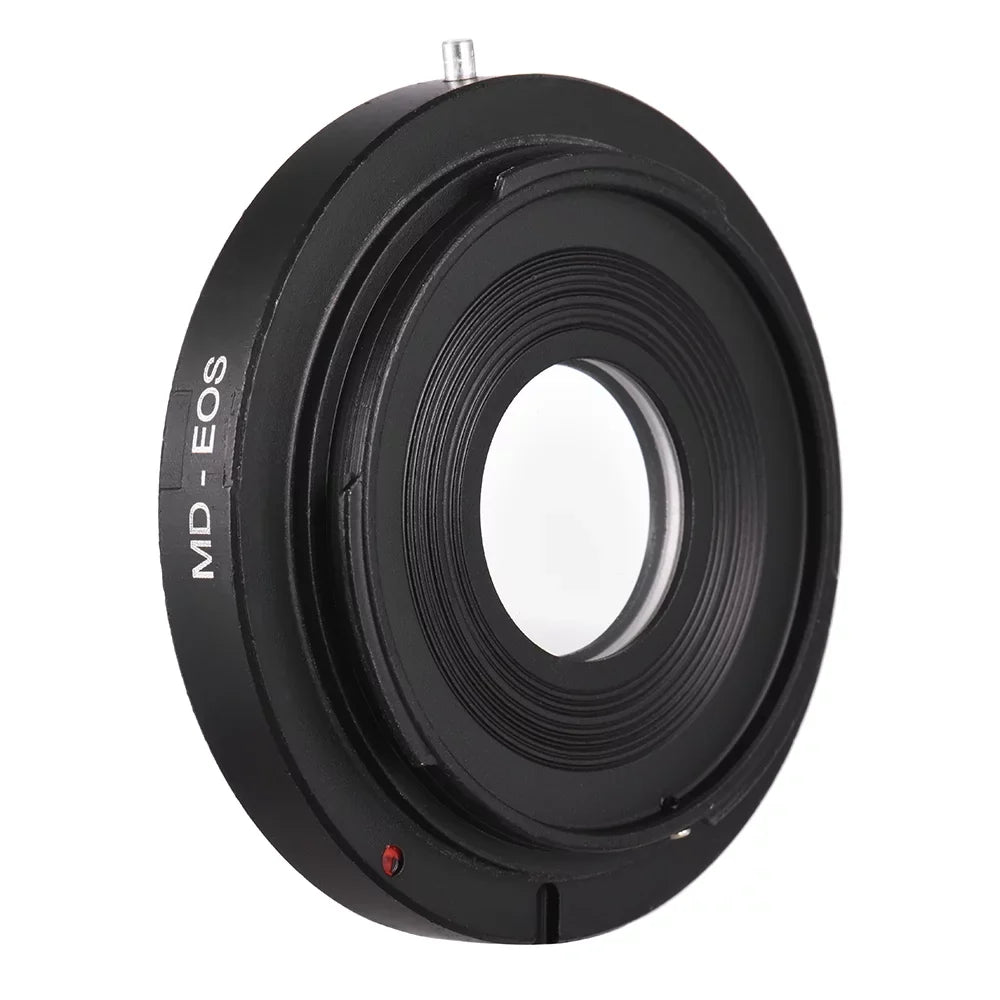 Sizeuzicca MD- Lens Mount Adapter Ring with Corrective Lens for Minolta MD Lens to Fit for Canon EF Camera Focus Infinity