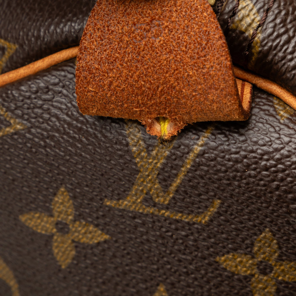 Pre-Owned Authenticated Louis Vuitton Monogram Keepall 55 Canvas Brown Travel Bag WeekenderBag Unisex (Good)