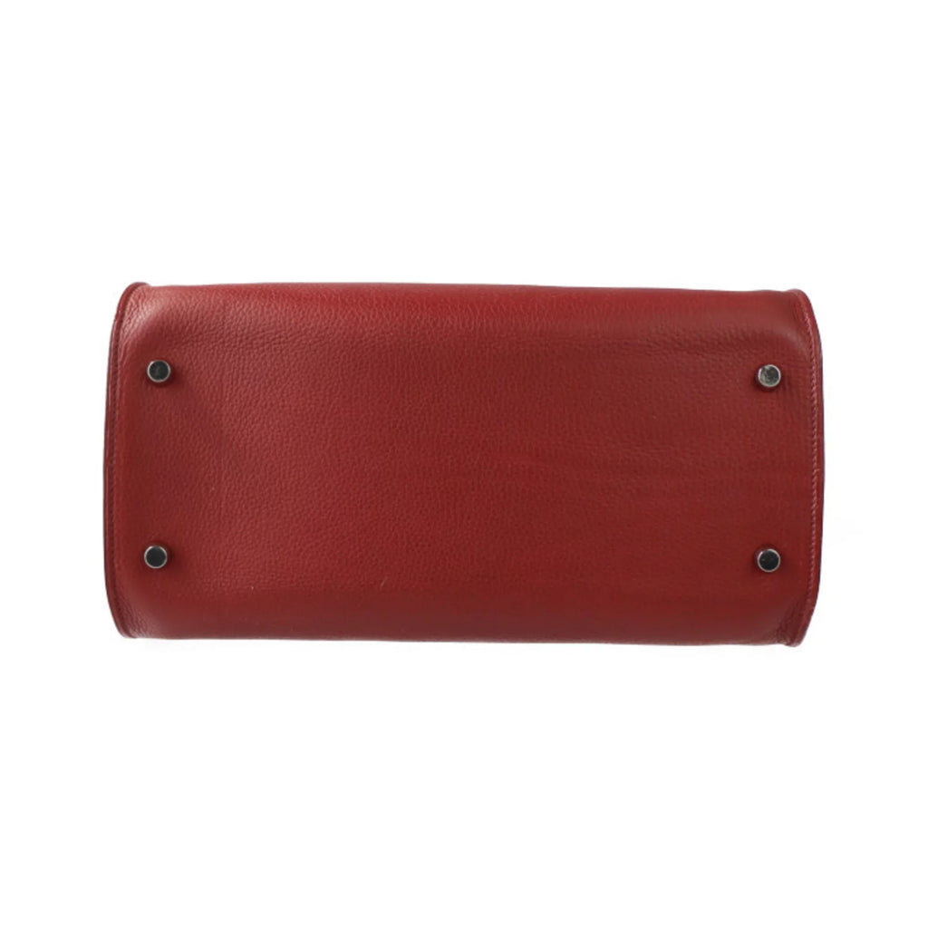 Pre-Owned HERMESize Hermes Museau Sizehoulder bag Taurillon Clemence Rouge Ash Tote □E stamp (Good)