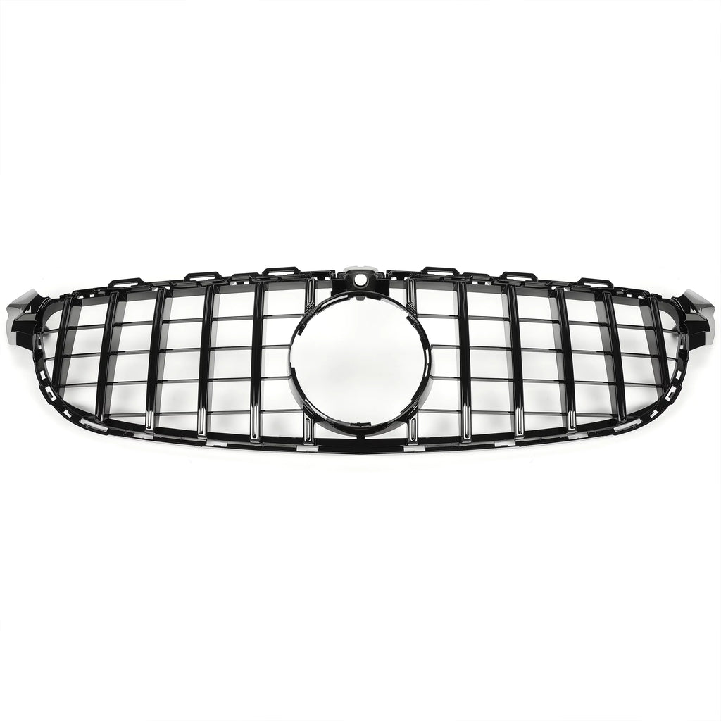 Kojem Front Bumper Grille for 2015 2016 2017 2018 Mercedes Benz W205 C63 AMG Size Black Painted for Both with Or without Camera Model Cover