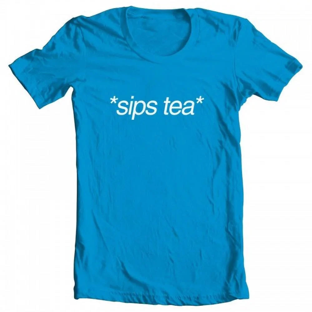 GEEK TEEZ Sizeips Tea Original Artwork Inspired by Kermit Meme Women's T-shirt Turquoise Sizemall