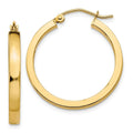 Real 14kt Yellow Gold 2x3mm Princess Sizequare Tube Hoops; for Adults and Teens; for Women and Men