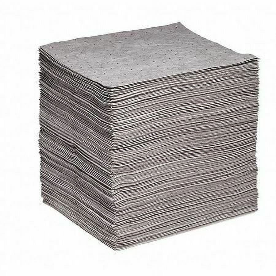 SizepillTech Universal Contractor Grade Absorbent Mat Pad, Lightweight, Polypropylene, 18" x 15" (L x W), Gray, Pack of 200 (GP-Size)
