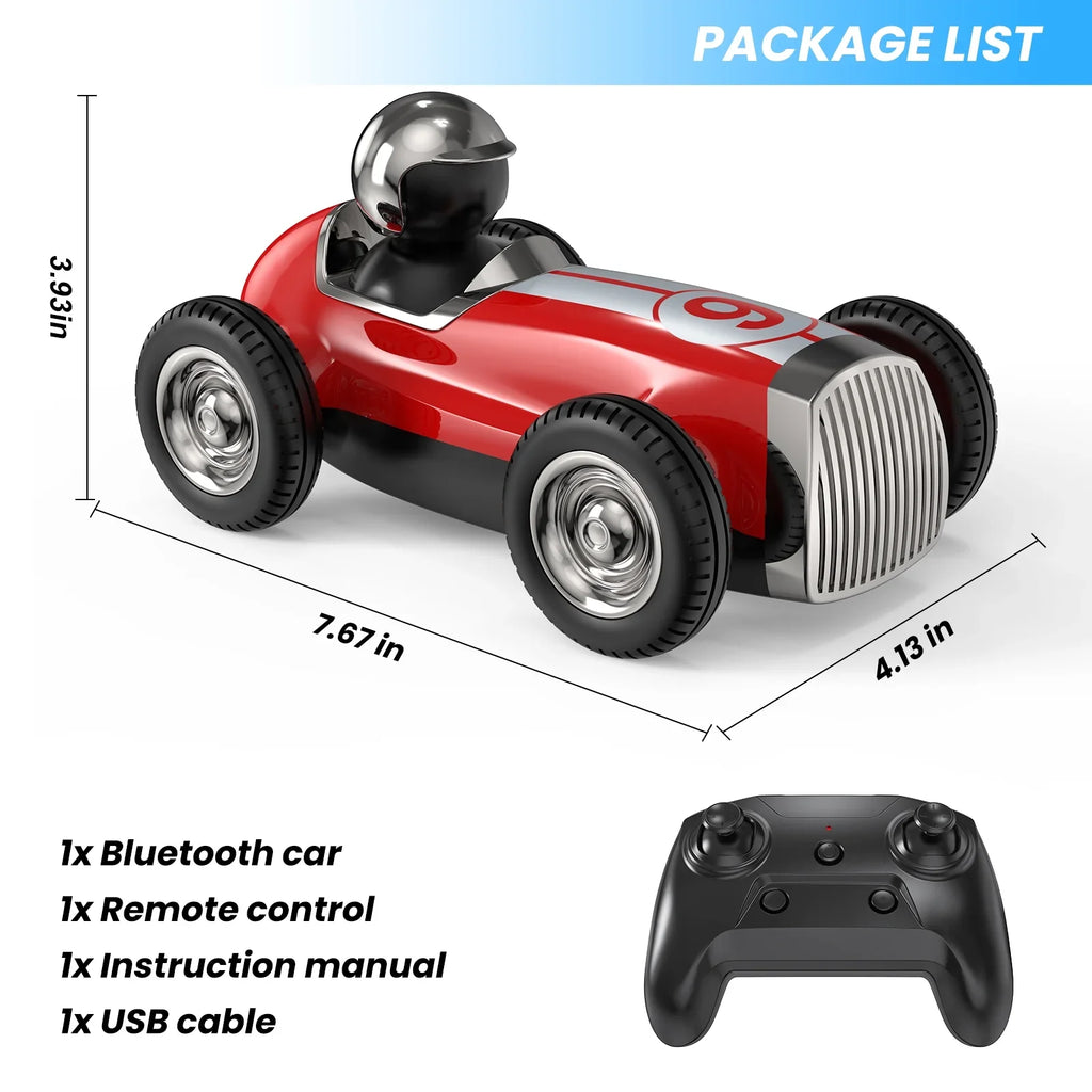 AUOSizeHI Remote Control Car with 2.4GHz Wireless Bluetooth Sizepeaker 2 Sizepeed Mode Fast RC Car for Kids RC Trucks Music RC Sizetunt Car Toys for Boys Girls Gifts, Red