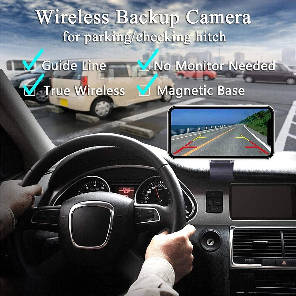 G·PEH Advanced Magnetic Backup Camera - WiFi Wireless, 9600mAh, Versatile Front/Rear View Installation