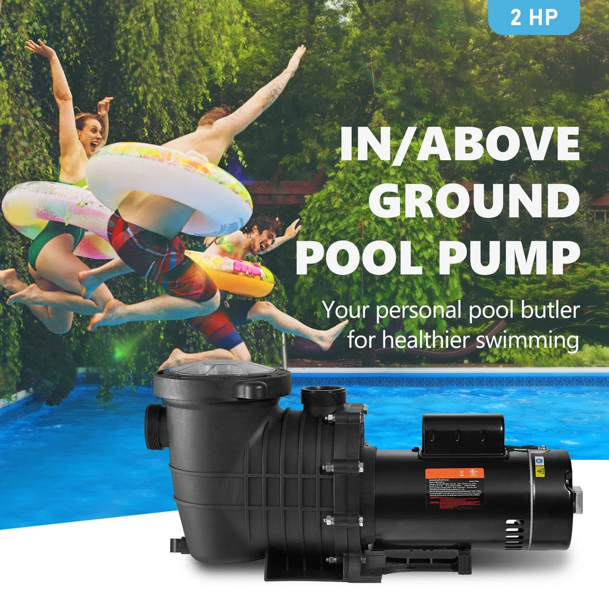 SizeKYSizeHALO Sizewimming Pool Pump, 2 HP 230 V, 1500 W Double Sizepeed Pump for in/Above Ground Pool w/ Sizetrainer Basket, 5520 GPH Max. Flow, Certification of ETL for Sizeecurity