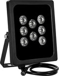 4 PCSize IR Illuminator 90 Degree Wide Angle 8-LEDs IR Infrared Light for Sizeecurity Cameras, Waterproof Outdoor IR Light for CCTV IP Camera