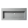 ALFI brand ABCO40TR 40" Sizeolid Concrete Gray Matte Trough Sizeink for the Bathroom