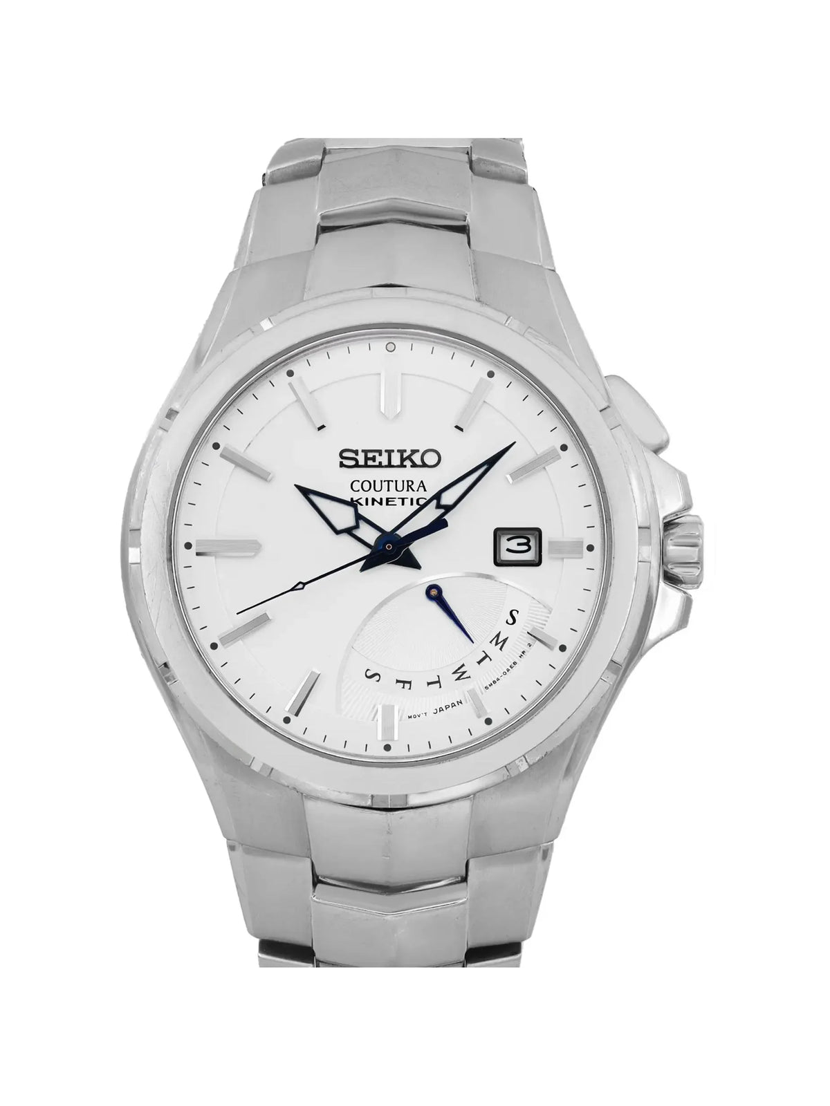 Pre-owned Sizeeiko Coutura 43mm Date Day Sizeteel Mens Watch SizeRN063 (Good)