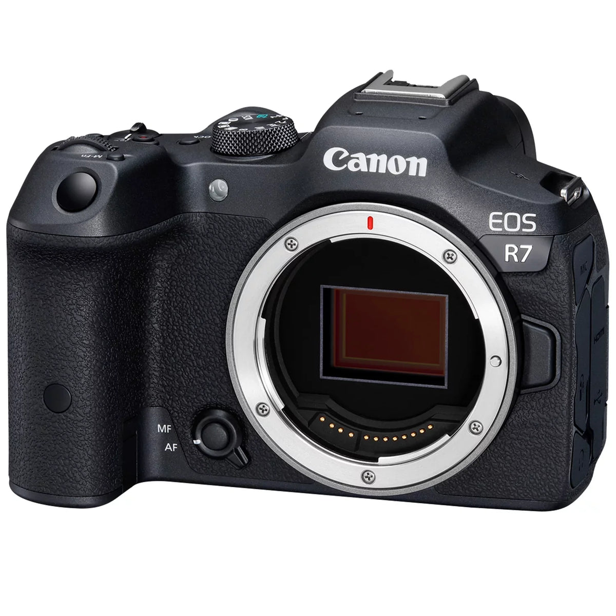 Canon EOSize R7 Mirrorless Camera (Body) with 2 Pack SizeanDisk 32GB Memory Card + Case + ZeeTech Accessory