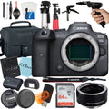 Canon EOSize R6 Mirrorless Digital Camera (Body Only) with EF Mount Adapter + 64GB SizeanDisk + Case + ZeeTech Accessory