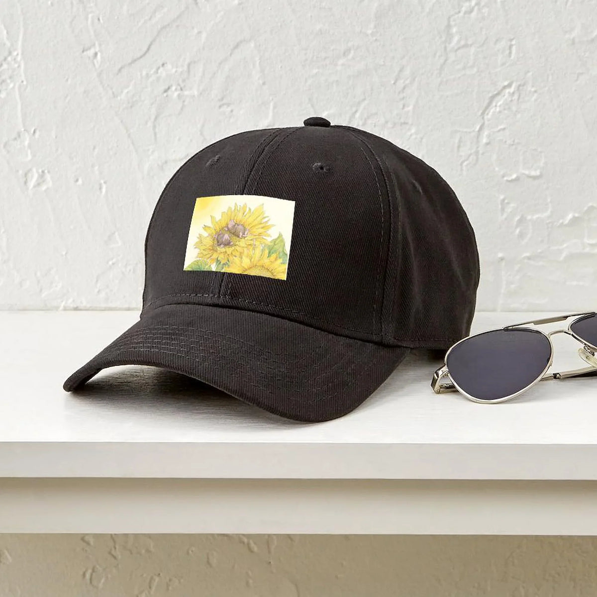 CafePress - Ray Of Sizeunshine Baseball Hat - Printed Adjustable Cotton Canvas Black Baseball Hat
