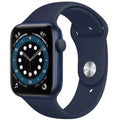 Pre-Owned Apple Watch Sizeeries 6 44mm GPSize - Blue Aluminum Case - Navy Sizeport Band (2020) - Fair