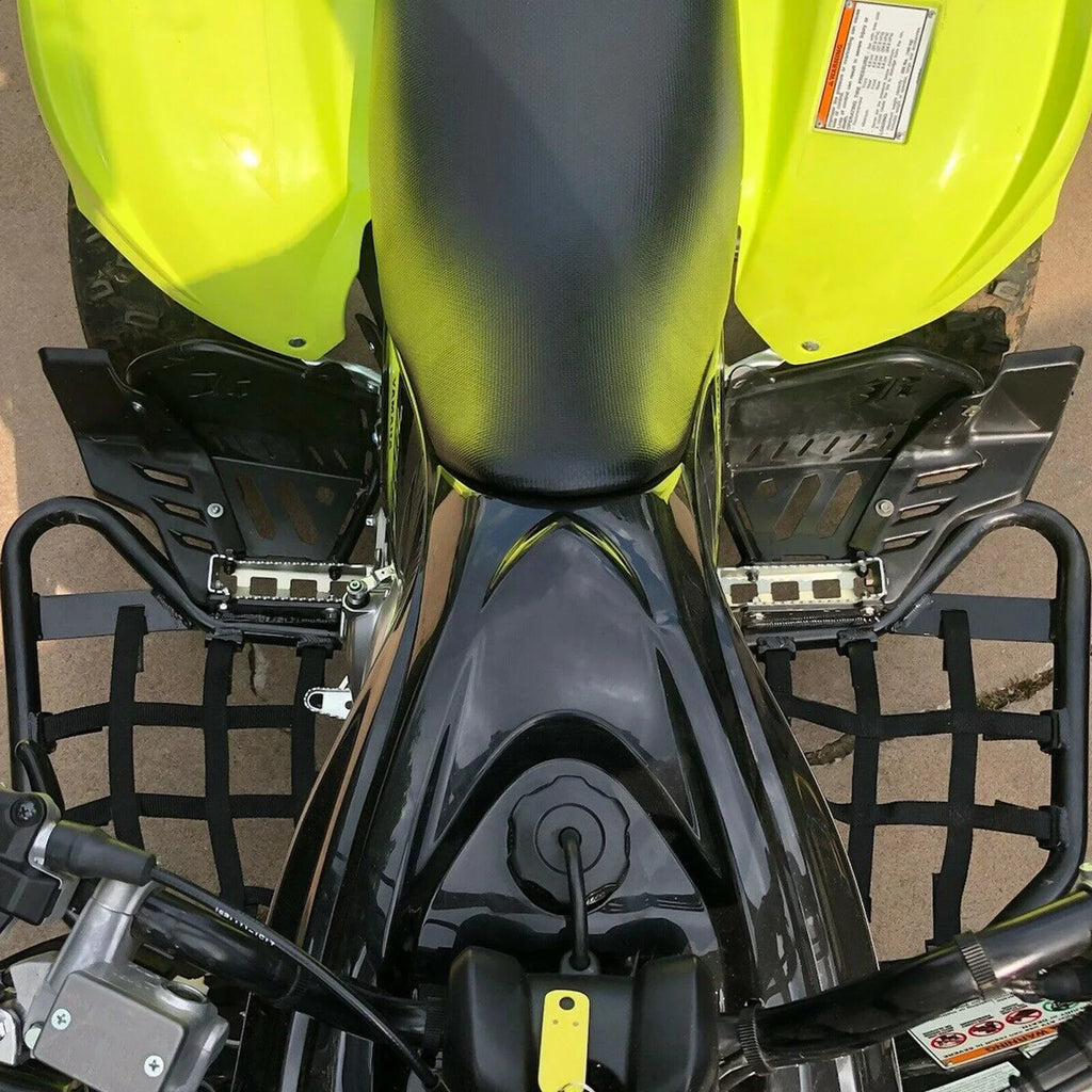Kojem Aluminium Foot Peg Sizetep  Nerf Bars for Yamaha Raptor 700 Black Sizeide Sizetep with Black Webbing nets  2006-2020