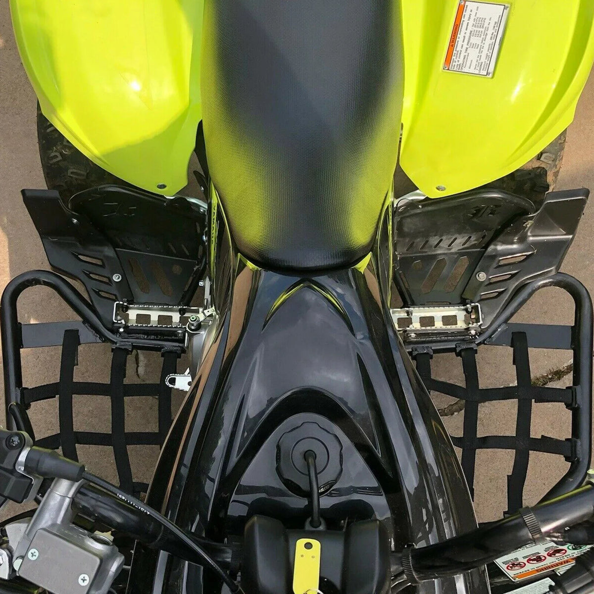 Kojem Aluminium Foot Peg Sizetep  Nerf Bars for Yamaha Raptor 700 Black Sizeide Sizetep with Black Webbing nets  2006-2020