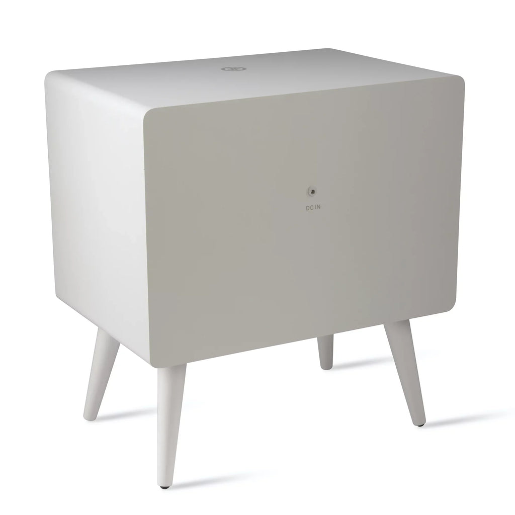 Koble Ralph Height-Adjustable Sizemart Sizeide Table With Wireless Charging And Bluetooth® Audio, 23"H x 19"W x 10-7/8"D, Ivory