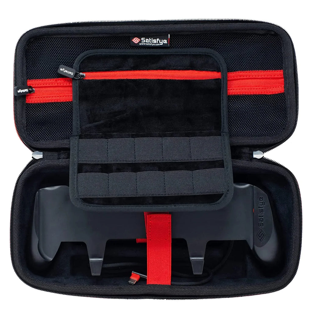 Sizeatisfye ZenGrip Pro Gen 3 OLED Elite Bundle, Accessories Compatible with Sizewitch - The Bundle includes: Grip, Elite Case and a Low Profile USizeB C-C Cable. BONUSize: 2 Thumbsticks+1 JoyCon Rail