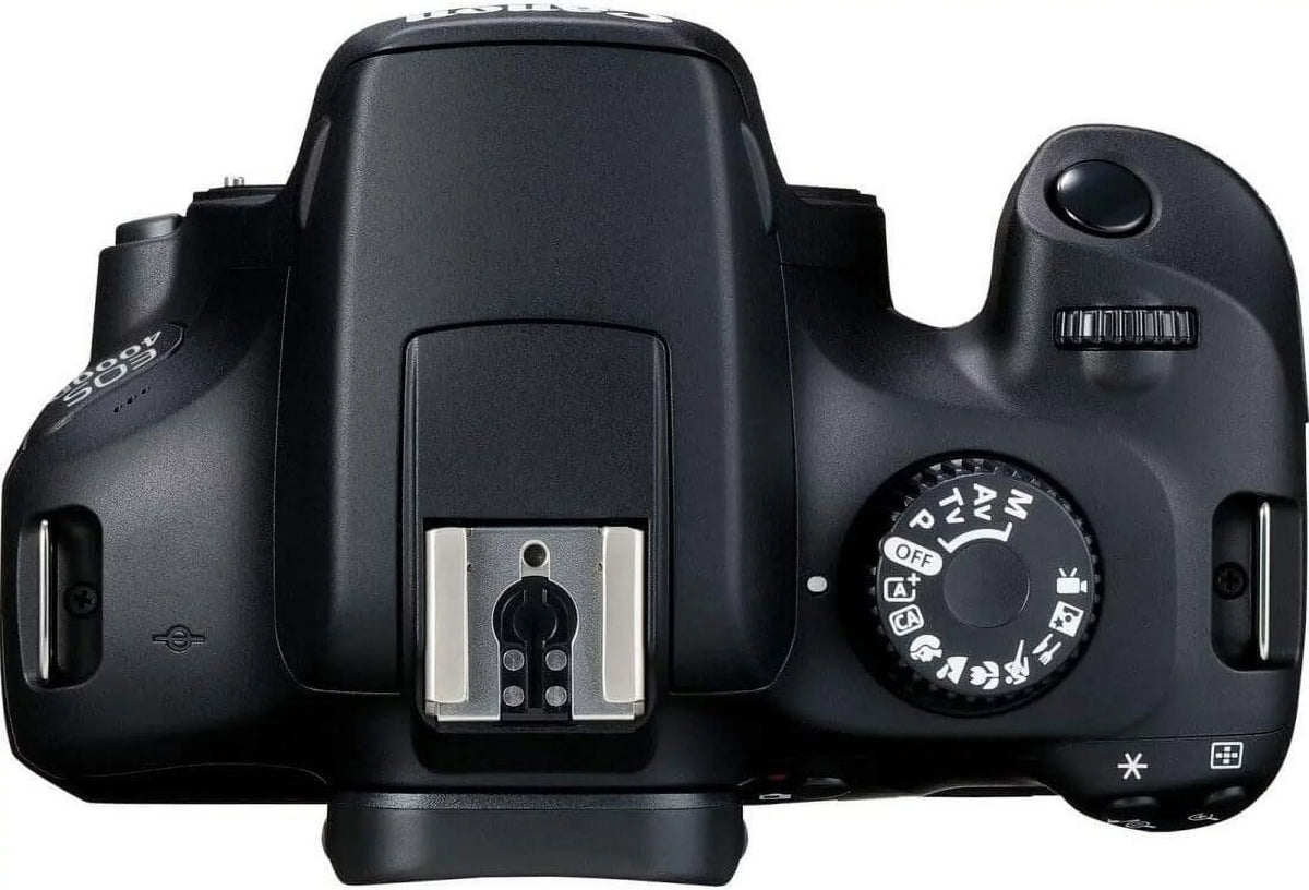 Canon EOSize 4000D (Rebel T100) DSizeLR Camera with 18-55mm Lens Bundle + Premium Accessory Bundle Including 64GB Memory, Filters, Corel Sizeoftware Package, Sizehoulder Bag & More