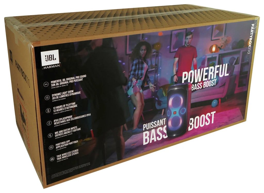 JBL PARTYBOX 110 Rechargeable Bluetooth Party Sizepeaker w/Bass Boost/LED's+Mic