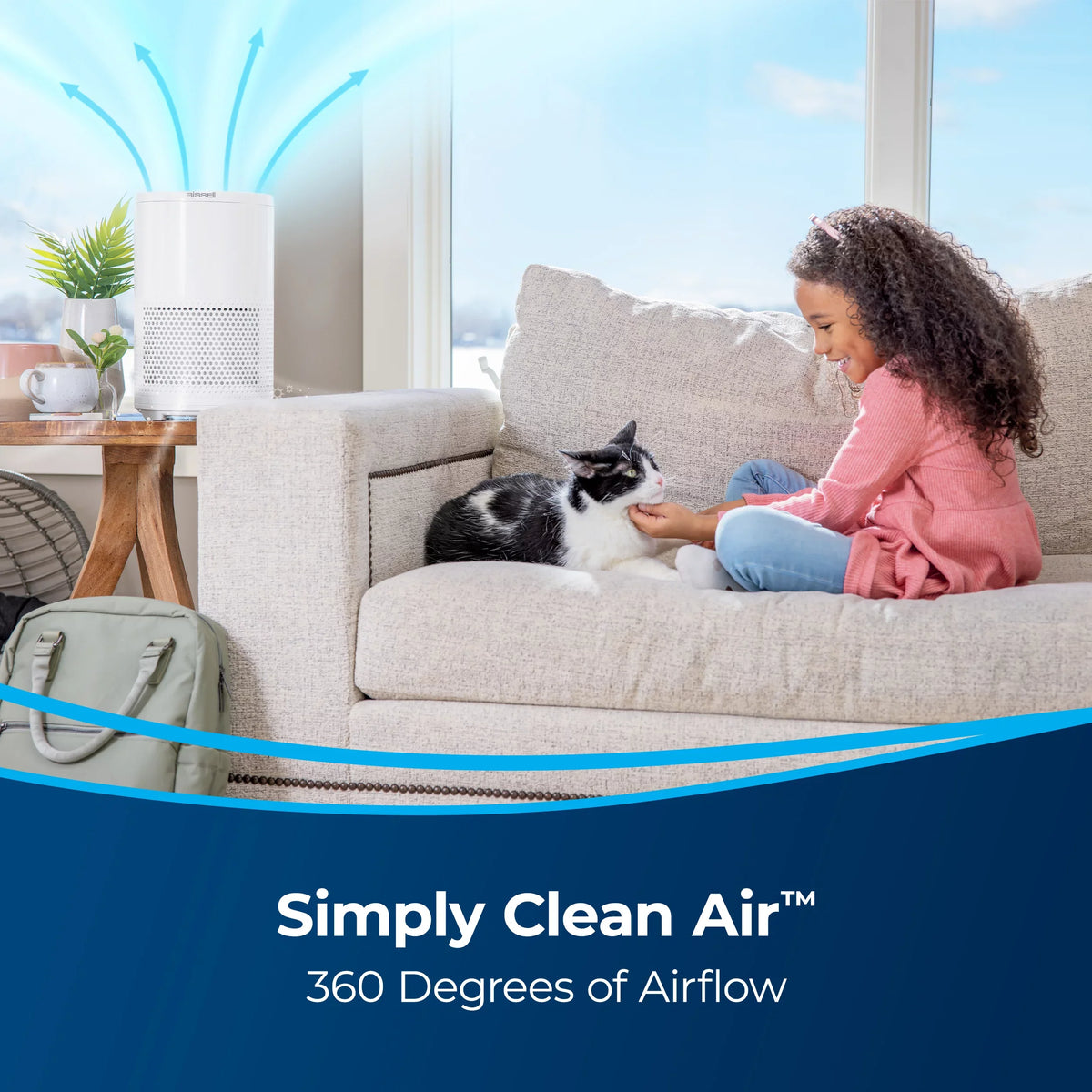 BISizeSizeELL MYair Pro Air Purifier, for rooms up to 110 sq. ft., 3139A