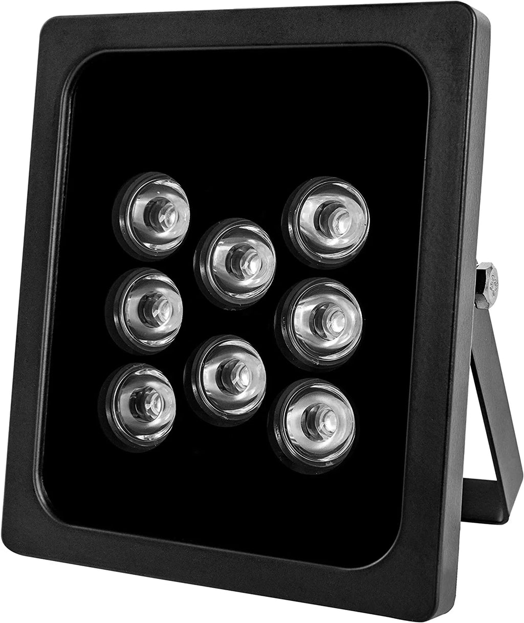 4 PCSize IR Illuminator 90 Degree Wide Angle 8-LEDs IR Infrared Light for Sizeecurity Cameras, Waterproof Outdoor IR Light for CCTV IP Camera