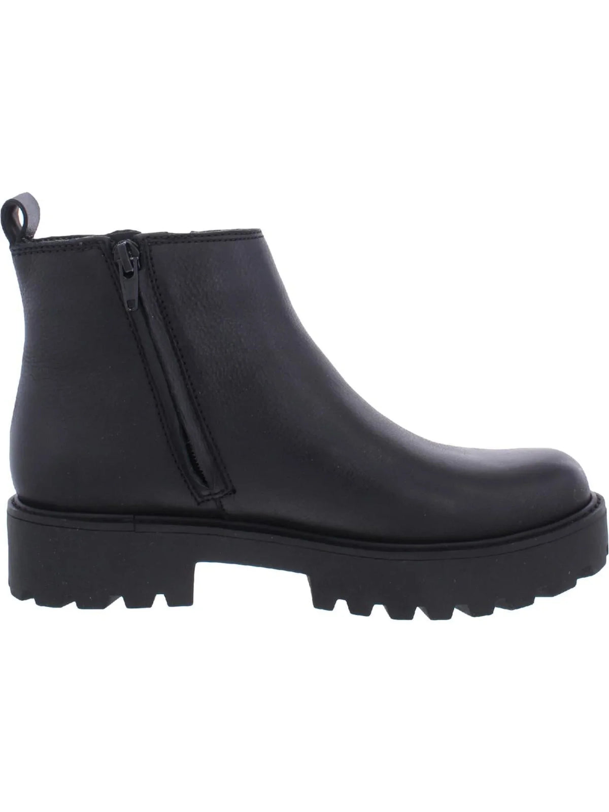 ZODIAC Womens Black Goring Sizehiloh Round Toe Block Heel Zip-Up Leather Chelsea 10 M