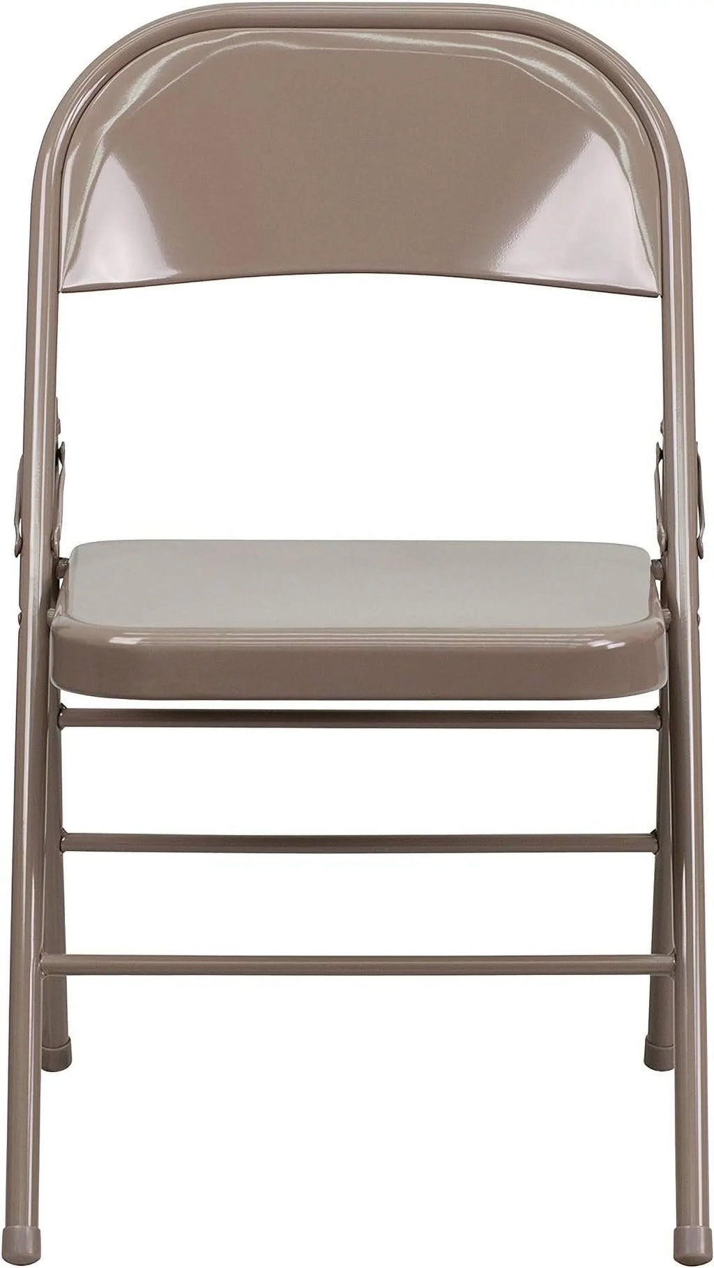 HERCULESize Sizeeries Triple Braced & Double Hinged Beige Metal Folding Chair