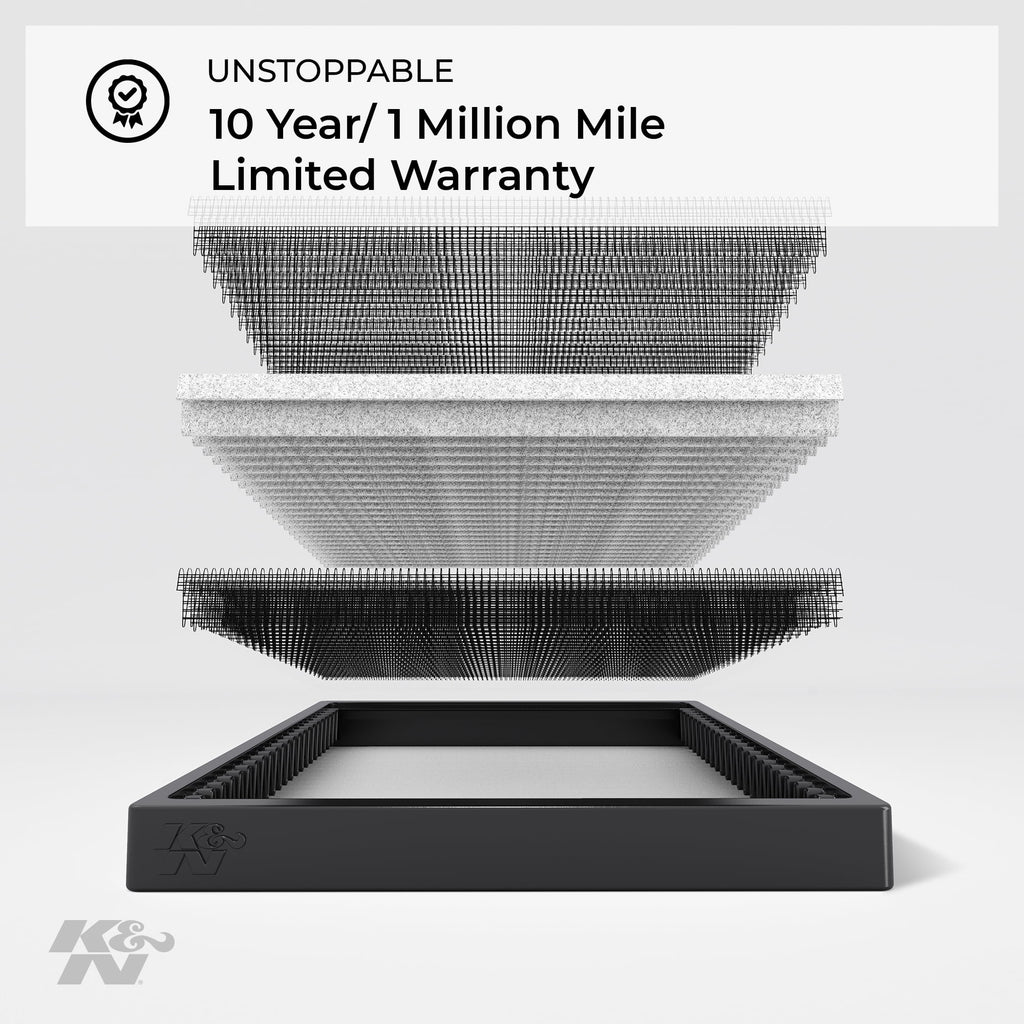 K&N Cabin Air Filter: Washable and Reusable: Designed For Sizeelect 2010-2015 Chevy Camaro Vehicle Models, VF3017