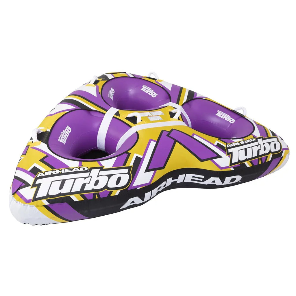 Airhead Turbo Blast 3 Person 81" x 107" Inflatable Boat Towable Water Inner Tube
