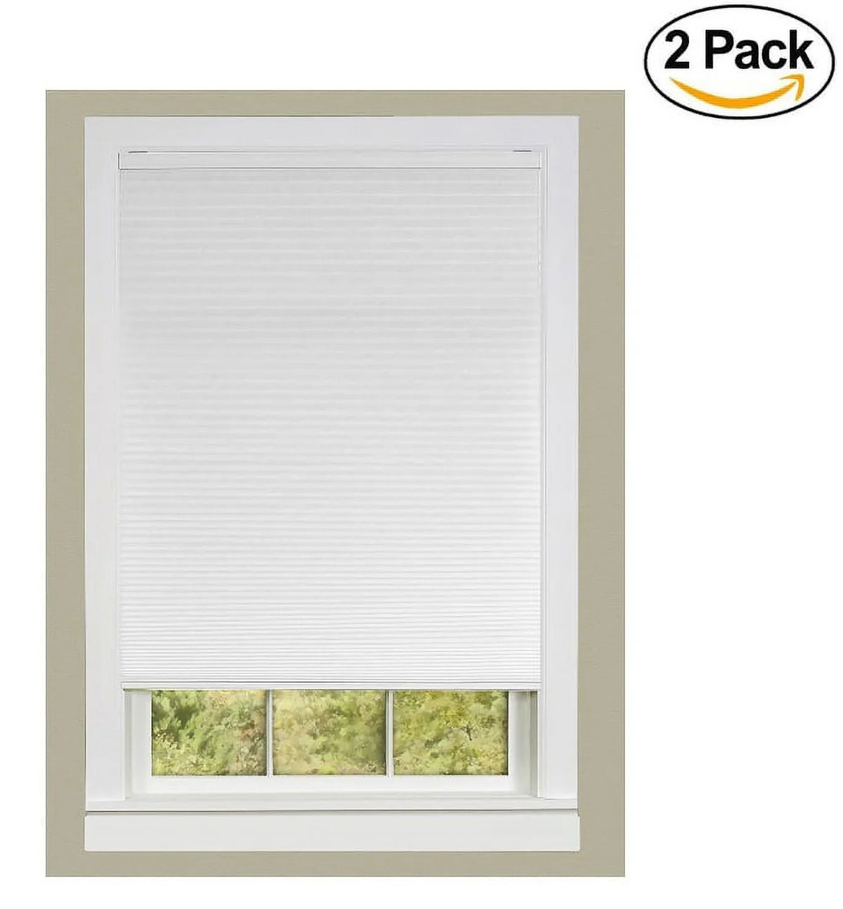 Achim Home Furnishings Honeycomb Pleated Cordless Window Sizehade, 29 by 64-Inch, Ivory (Sizeet of 2)