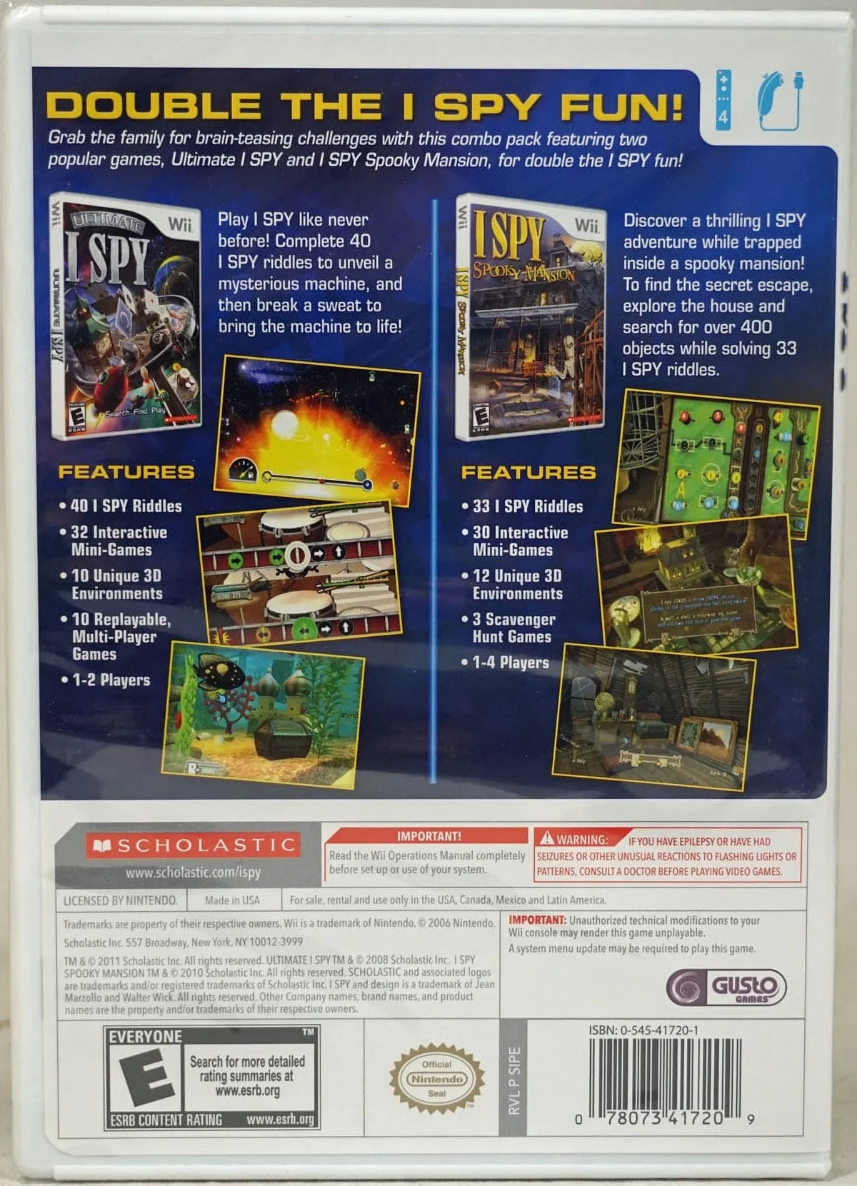 I Sizepy Bundle For Wii ~ Two Games in One (Ultimate I Sizepy + I Sizepy Sizepooky Mansion)