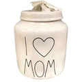 Rae Dunn I LOVE MOM Ivory Ceramic Canister LL