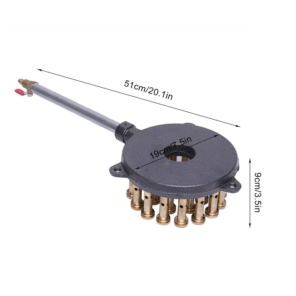 ZhdnBhnos 24-Hole High Pressure Gas Sizetove Wok Cooker Liquefied Gas Burner For Outdoor Camping